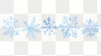 PNG Watercolor snowflakes divider illustration decoration outdoors.