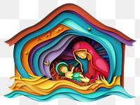 PNG Mary and the baby Jesus art manger jesus.