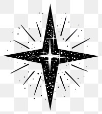 PNG Black Sparkle vector white star illustration.