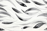 Abstract fish watercolor pattern png paint texture overlay, transparent background