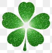 PNG  Clover icon green glitter shape.