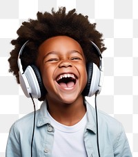 PNG Headphones listening laughing headset. 