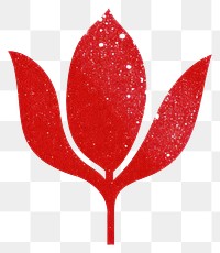 PNG  Red tulip icon plant leaf logo.