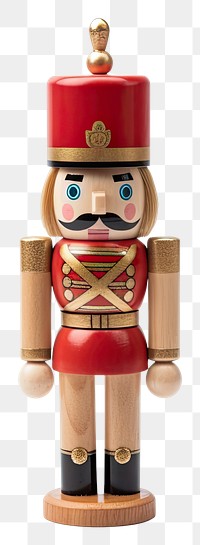 PNG Russian uniform nutcracker silder toy white background representation. 