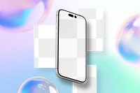 phone screen mockup png social media post, transparent design