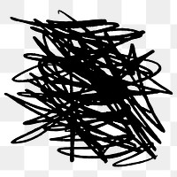 PNG Abstract black scribble art, transparent background