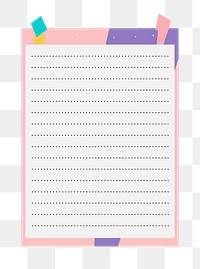 PNG Cute paper notes illustration, transparent background