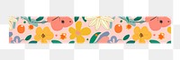 PNG Cute washi tape notes illustration, transparent background