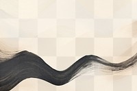 Abstract wavy beige black  png paint texture overlay, transparent background