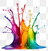 PNG Vibrant colorful paint splashes art