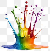 PNG Vibrant colorful paint splash art