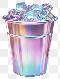 PNG  Champagne bucket with ice illustration digital art.