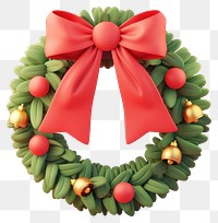 PNG Festive holiday wreath illustration