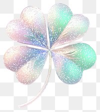 PNG  Glittering clover glitter pastel charm.