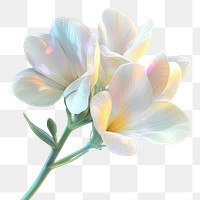 PNG  Freesia flower illustration delicate.