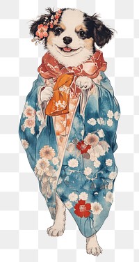 PNG Animal kimono dress human.