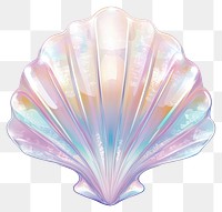 PNG  Holographic seashell illustration digital pastel.