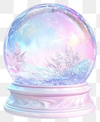 PNG  Snow globe art illustration whimsical.