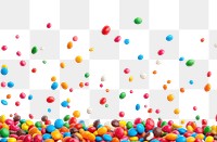 PNG Colorful candy pieces falling joyfully