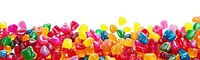 PNG Colorful candies on white background