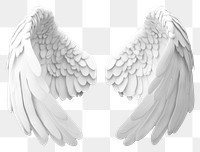 PNG Elegant white angel wings decor