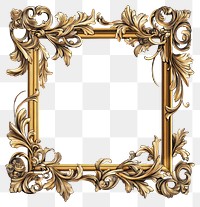 PNG Ornate golden baroque picture frame