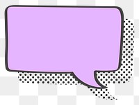 PNG speech bubble sticker, cartoon halftone style