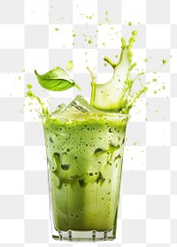 PNG Refreshing green matcha iced drink