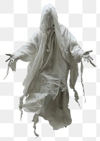 PNG Eerie ghostly figure in white