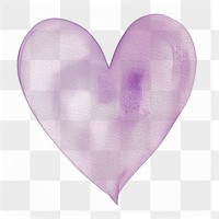 PNG Clean light purple heart balloon.