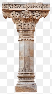 PNG Ancient ornate stone column