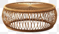 PNG Minimal rattan coffee table furniture round handcrafted.