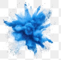 PNG Vibrant blue powder explosion