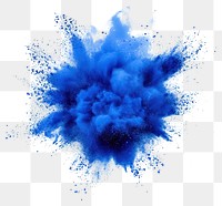 PNG Vibrant blue powder explosion art