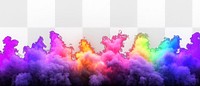 PNG Vibrant colorful smoke explosion art