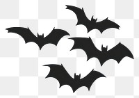 PNG Silhouetted bats in flight illustration