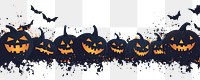 PNG Vector Halloween pumpkins border halloween illustration decoration.