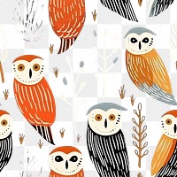 PNG Magic owl bird pattern backgrounds creativity. 