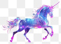 PNG Neon unicorn animal mammal horse.