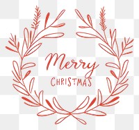 PNG Elegant festive Christmas wreath illustration