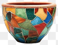 PNG Mosaic tiles of pot pottery glass shape.