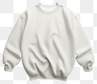 PNG Blank plain whte sweater mockup sweatshirt clothing knitwear.