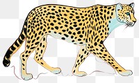 PNG A cheetah wildlife leopard cartoon.