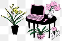 PNG Laptop furniture computer cartoon.