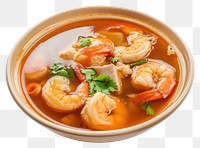 PNG Tom Yum Krung bowl soup food.