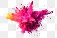 PNG Yellowmagenta holi paint color powder backgrounds purple white background.