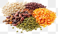 PNG Lentils beans vegetable food white background.