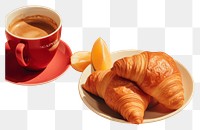 PNG Croissant coffee newspaper bread.