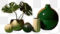 PNG Plant pottery green vase.