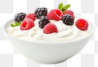 PNG Yogurt in bowl raspberry dessert cream.